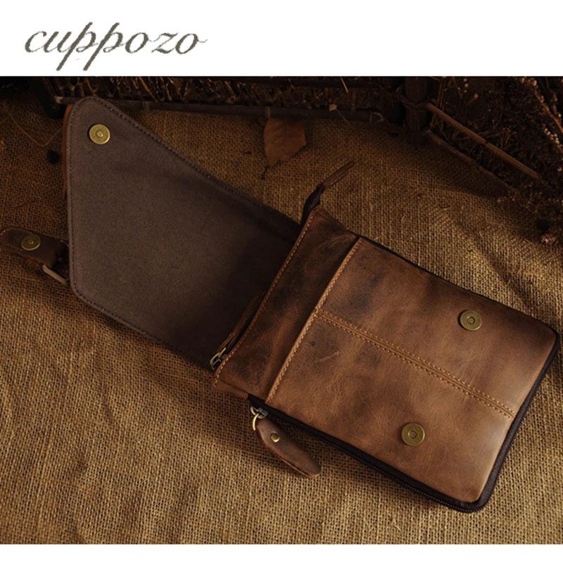 

Cuppozo Men Belt Waist Bag Small Messenger Brown Casual Fashion Shoulder Cross Body Bag Phone Case For Phone 6 Plus Pack Bags