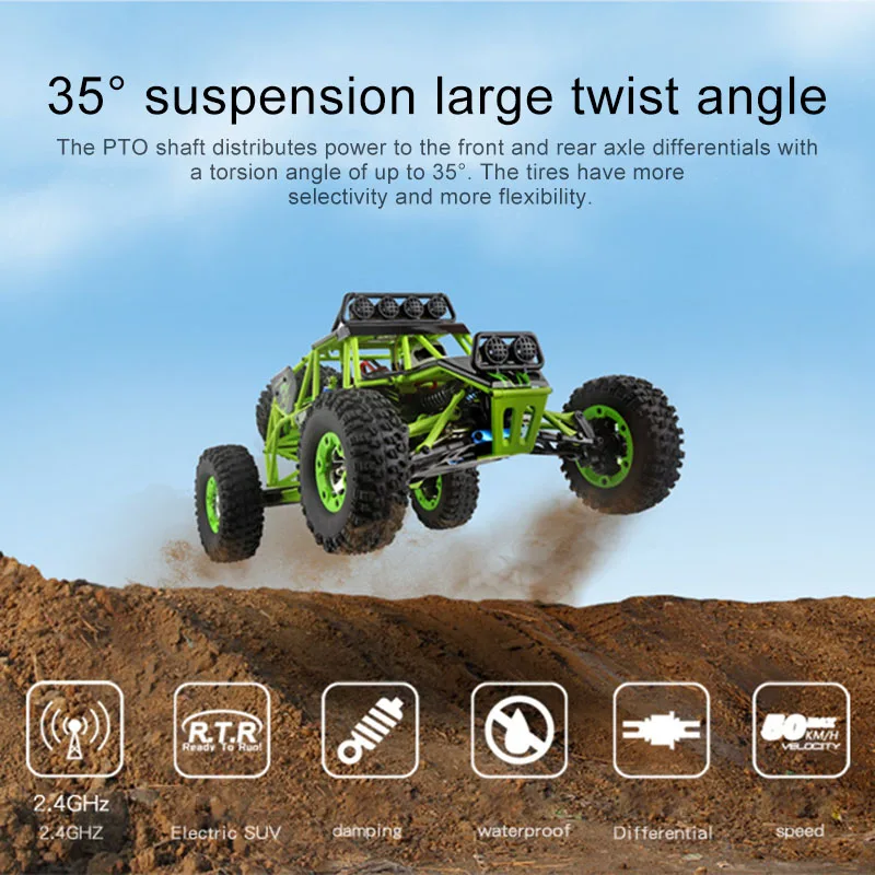 

RC Car 1:12 2.4G 4WD Remote Control Cars 50KM/H High Speed Climbing Off-road Car Toy BM88