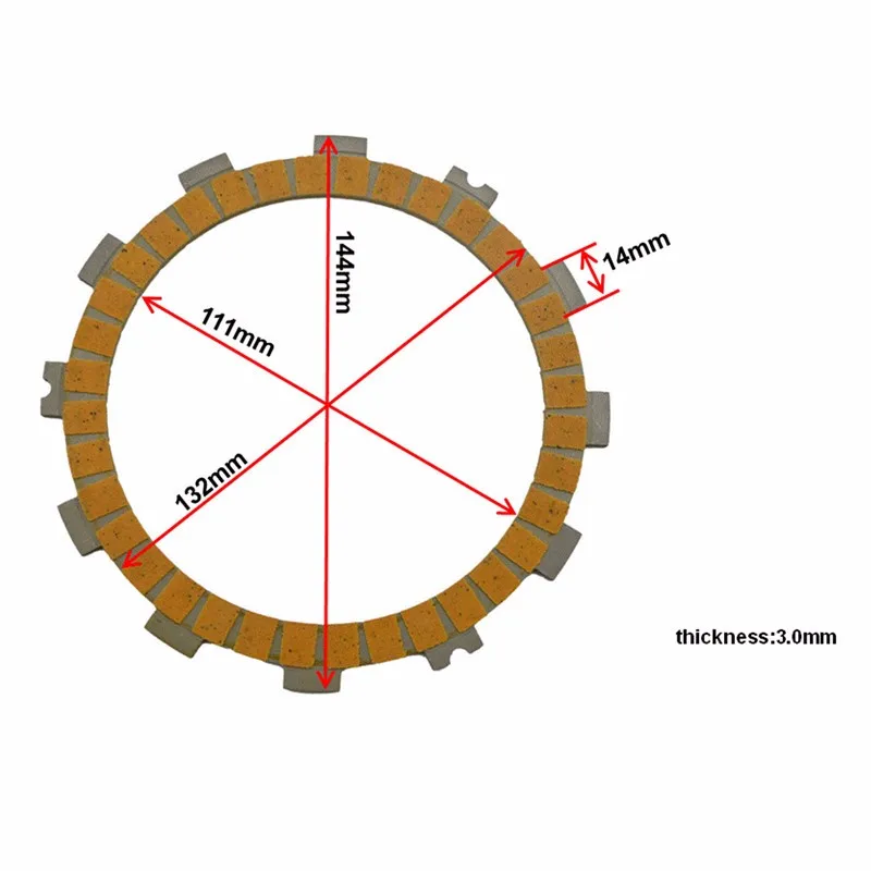 Набор фрикционных пластин Сцепления Мотоцикла Для KAWASAKI KXF250 KXF 250 2008-2010 бумажный диск сцепления 8 шт.# CP-0003