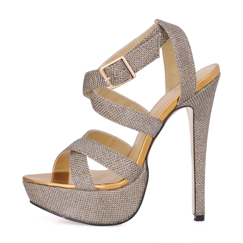 

Women Gladiator Sequined Cloth Buckle Strap Narrow Band Super High Heels Evening Wedding Party Dress Sexy Sandals Ladies Pumps