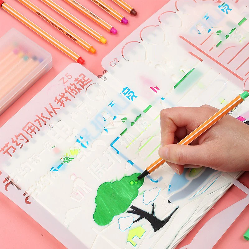 

12 Colors Professional Hook Liner Pen Anime Manga Tipped Pens Graffiti Sketch Art Markers For Drawing Stationery School Supplies