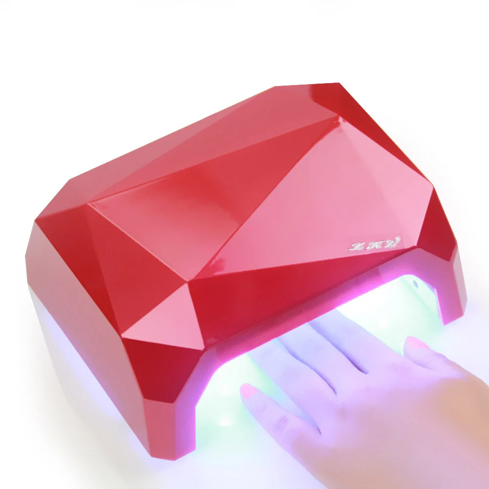 New 36W UV Led Lamp Nail Dryer 6 Color Diamond Shaped LED UV Lamp Nail Lamp