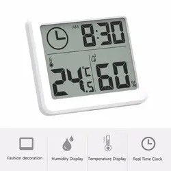 Универсальный автоматический электронный Температура и влажности мониторы часы 3,2 дюймовый большой ЖК-экран O17 челнока