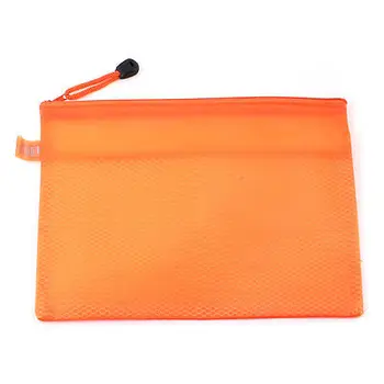 

Orange Waterproof 2 Compartments Nylon Zippered A5 File Folder Bags