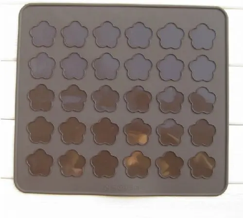 

Cute 30-tray Cherry Flower Silicone Macaroon Mat Homemade Pastry Cookie Sheet Baking Mat