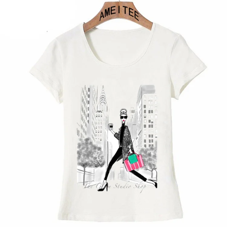 Винтажная модная черная футболка для девочек с принтом «Париж», летняя модная женская футболка, новинка, повседневные топы в хипстерском стиле, крутая женская футболка - Цвет: Z3504