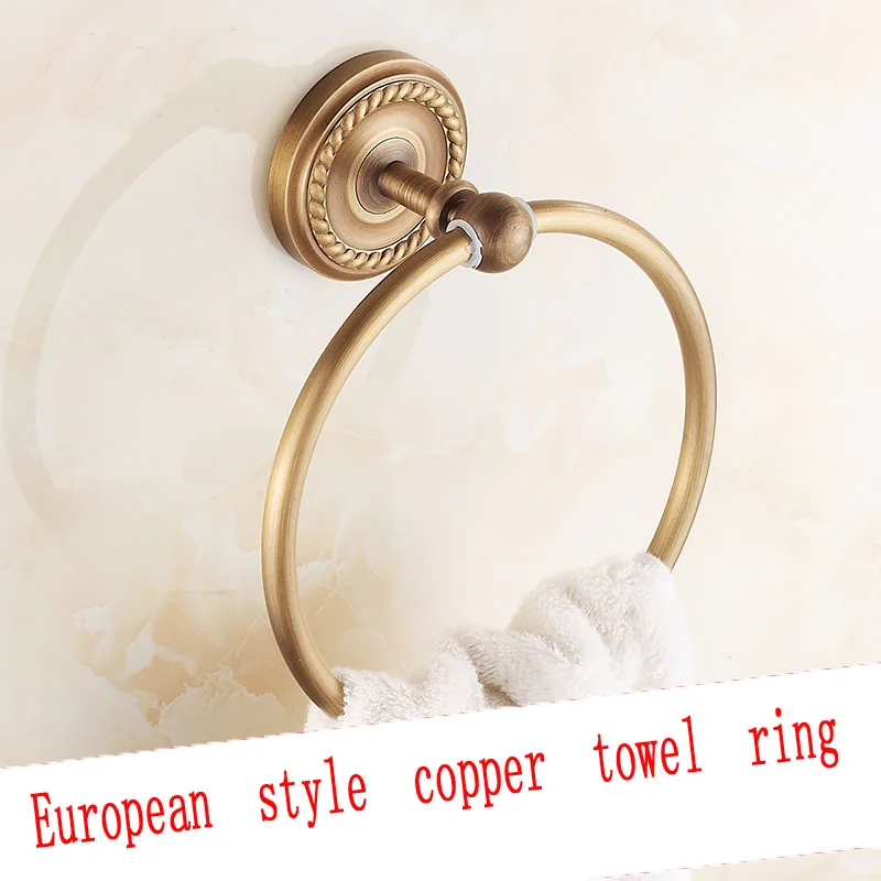 Copper antique towel ring bathroom, Kitchen towel ring holder, Vintage
