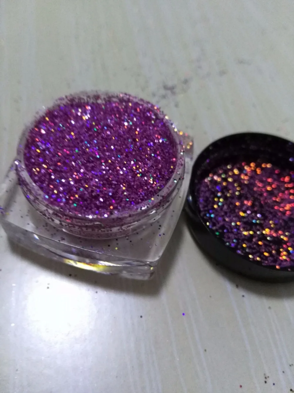 

5g/jar Baby Peach Holographic Glitter Ultra Fine .008, resin supplies, rainbow glitter, loose glitter, nail glitters