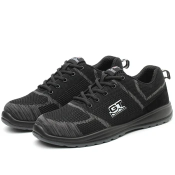 

new design men plus size steel toe cap working safety shoes construction site worker sneaker security boots protection footwear