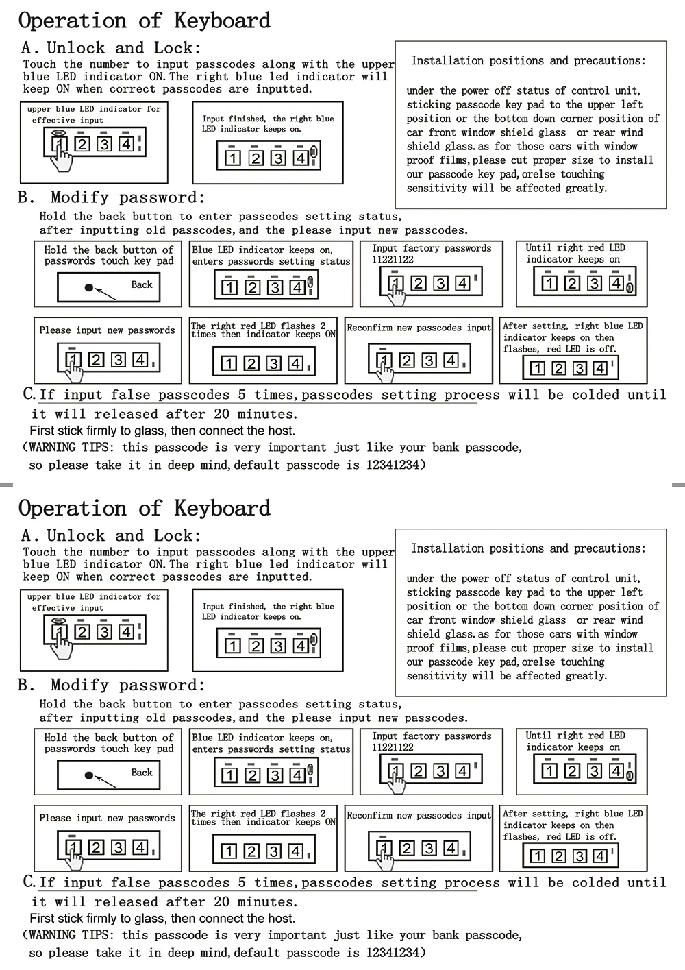 password keypad