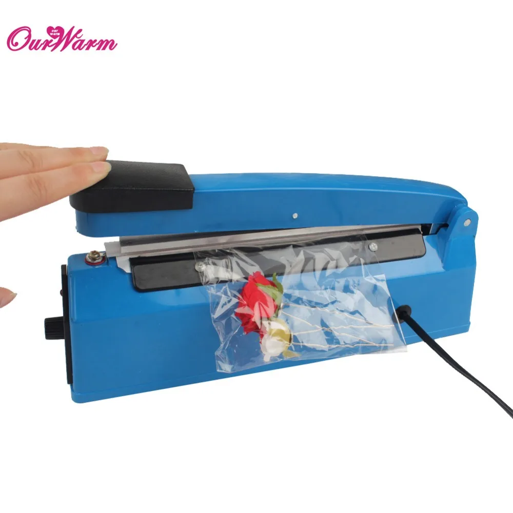 Impulse Sealer Hand Heat Sealing Machine Plastic Bag Closer Teflon Sealing 110V US Plug Max Sealing