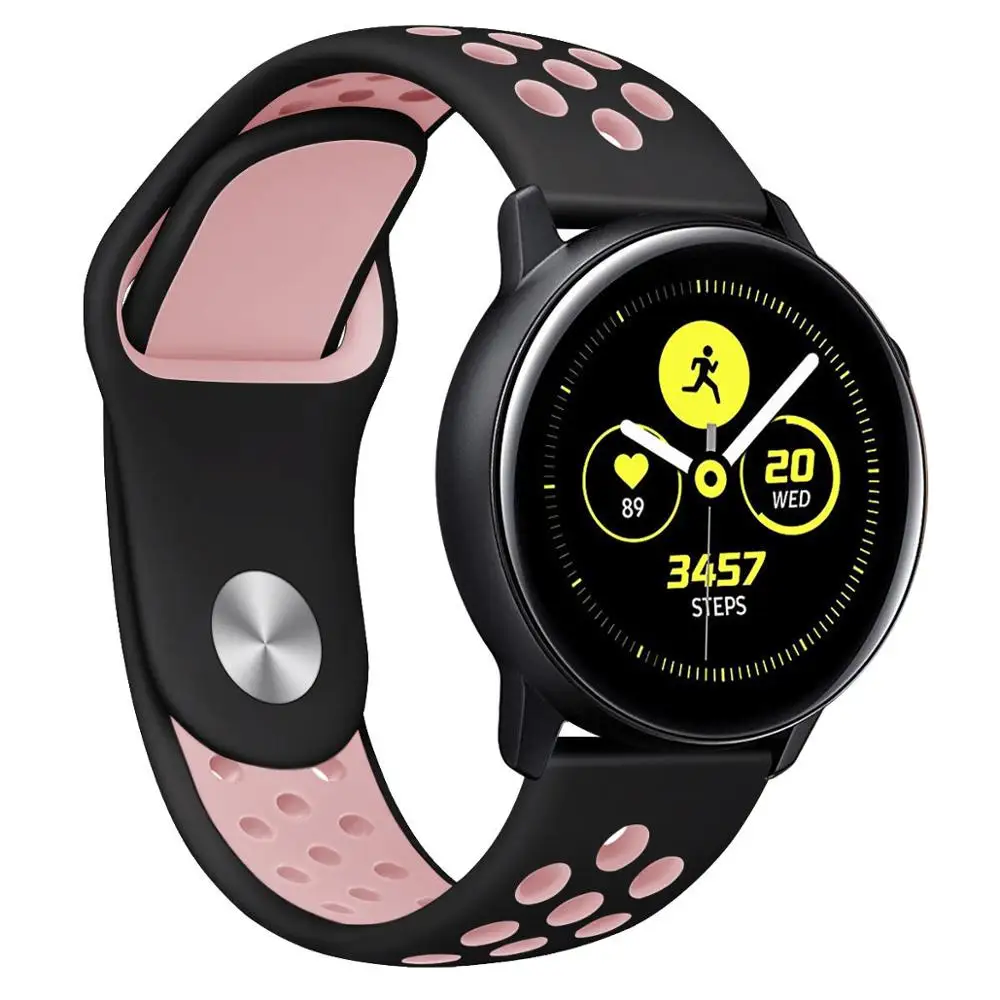 20 мм ремешок для часов для samsung Galaxy Watch Active/gear Sport/gear S2 классические часы huawei сменный ремешок для часов браслет 91027 - Цвет ремешка: 3