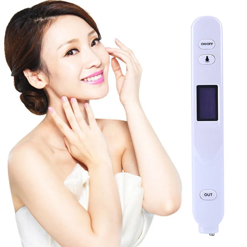 

8 level LCD Plasma Pen 200mA Safer tattoo Mole Removal For Face Body Freckle Wart Dark Spot remover machine Laser Point Pen