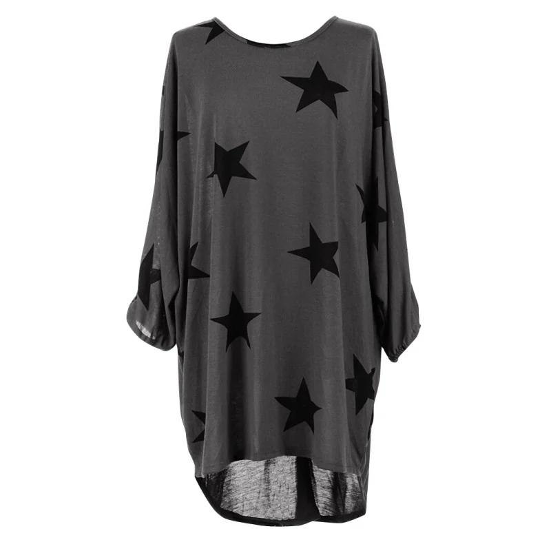 Buy Summer Women Casual T shirt Stars Pattern Tshirt