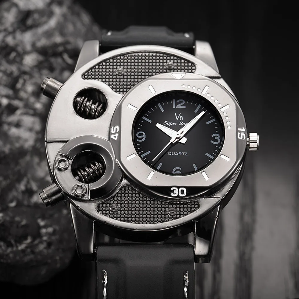 Мужские часы модные повседневные кварцевые деловые часы люксовый бренд кожа автоматические тонкие силикагель студенческие часы без