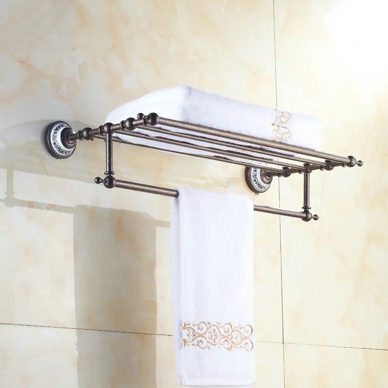 Roman Bronze Porcelain Towel Rack Bathroom Accessories Holder Roman Bronze Porcelain Towel Rack Bathroom Accessories Holder Shelf Wall Mounted 05tr In Racks From Home Improvement On Aliexpress
