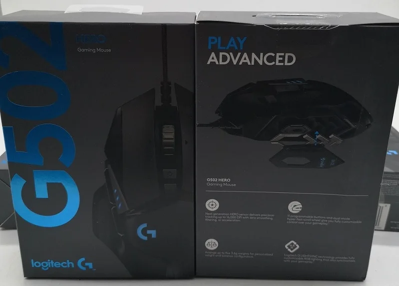 Игровая мышь logitech G502 HERO с сенсором HERO - Цвет: Full English version