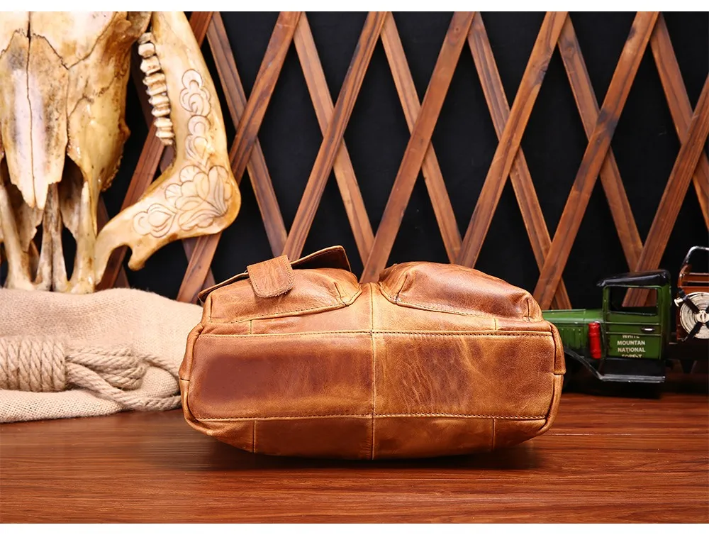 JOYIR Genuine Leather Men's Briefcase Male Leather Business Office Laptop Men's Bag Messenger Shoulder Crossbody Bag Handbags
