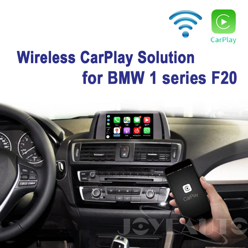 

Joyeauto WIFI Wireless Apple Carplay Retrofit 1 series F20 NBT 2013-2017 for BMW support Reverse Camera Waze Spotify Google Maps