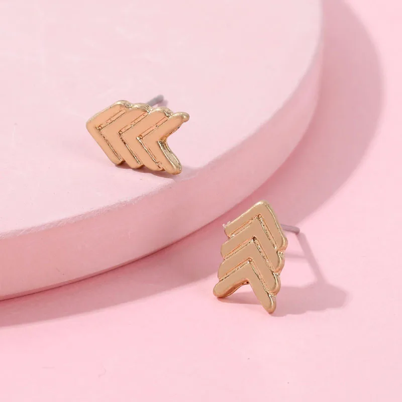 

Minimalist ear jewelry silver gold metal small arrow earrings new fashion simple stud earring for women