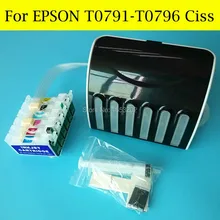 6 цветов/комплект Система непрерывной подачи чернил для Epson 1500 Вт P50 1400 PX650 PX660 RX285 RX585 RX685 RX560 СНПЧ