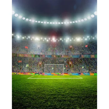 

TR vinyl photo studio background night football stadium lights newborn kids children sports football field photography backdrops