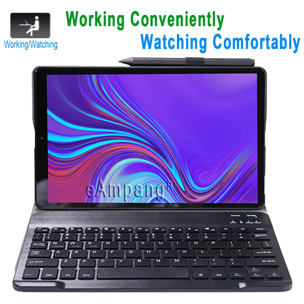 For Samsung Galaxy Tab A 10.1 2019 Keyboard Case T510 T515 SM-T510 SM-T515 English Russian Spanish