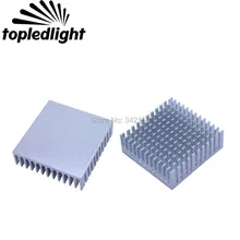 Topledlight 1 Вт 3 Вт Высокая мощность СВЕТОДИОДНЫЙ алюминиевый радиатор силивер цвет светодиодный излучатель лампа охлаждающая База 35 мм x 35 мм x 10 мм