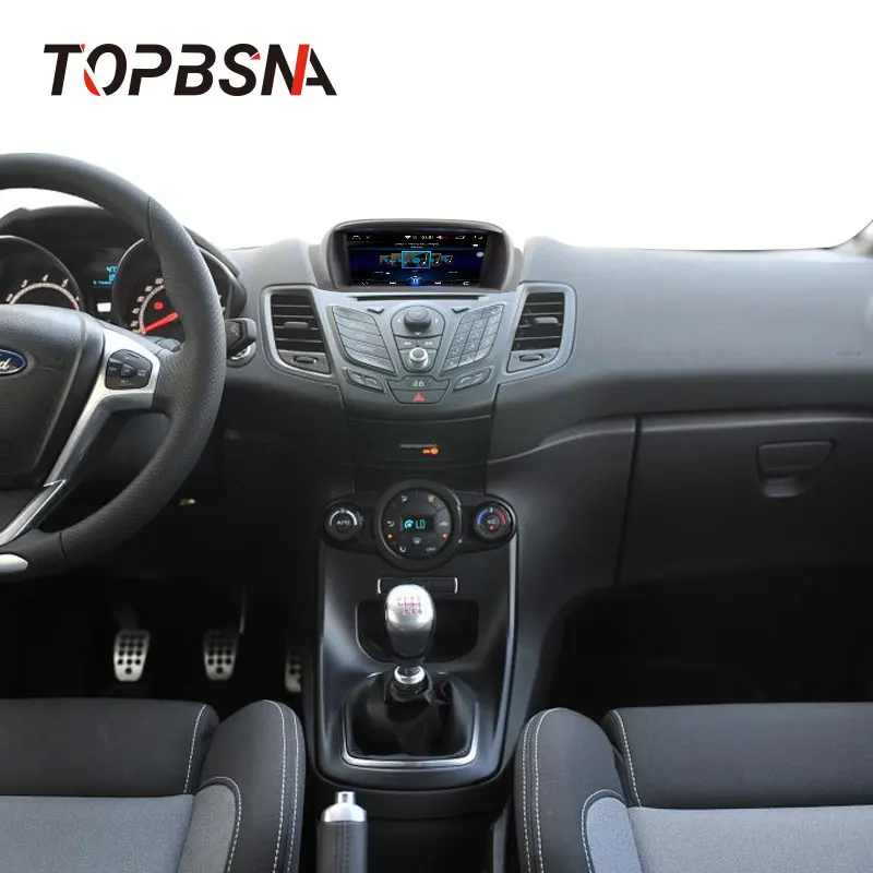 Flash Deal TOPBSNA 7 Inch 2 Din Android 9.0 Car DVD Player For Ford Fiesta GPS Navigation 4 Core Radio Car multimedia DVD Player Stereo RDS 5