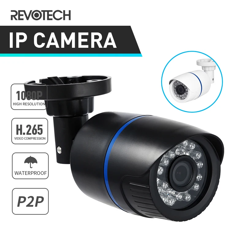 

H.265 Waterproof 1080P 2.0MP Bullet IP Camera 12V / 48V 24LED IR Outdoor Security Camera ONVIF Night Vision P2P IP CCTV Cam