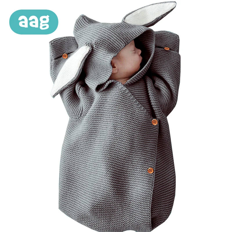 AAG/детский спальный мешок с кроликом для коляски; трикотажная одежда для сна для новорожденных; одежда для сна; конверт; спальный мешок