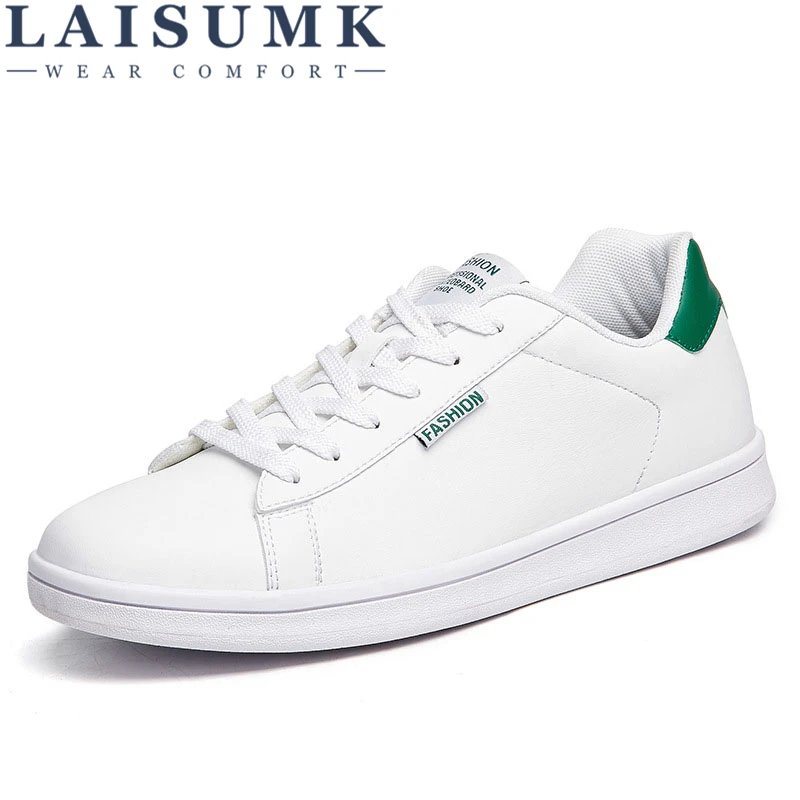 

LAISUMK Men Casual Shoes High Quality zapatos hombre PU Leather Shoes Casual Men Footwear Fashion Comfortable Men's Canvas Shoes