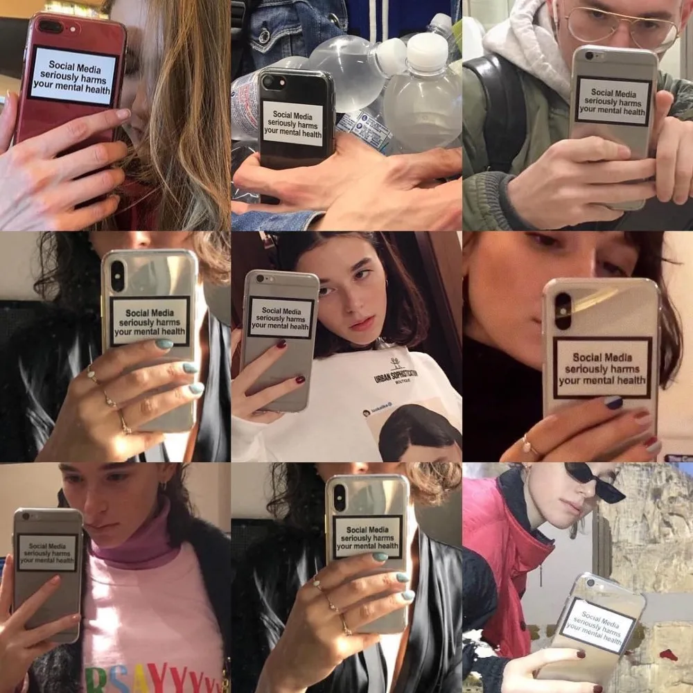 Social Media seriously harms your mental health Soft Phone Cases For iphone 6 6S 7 8 plus X XS MAX XR 5 5s SE Back Cover Coque