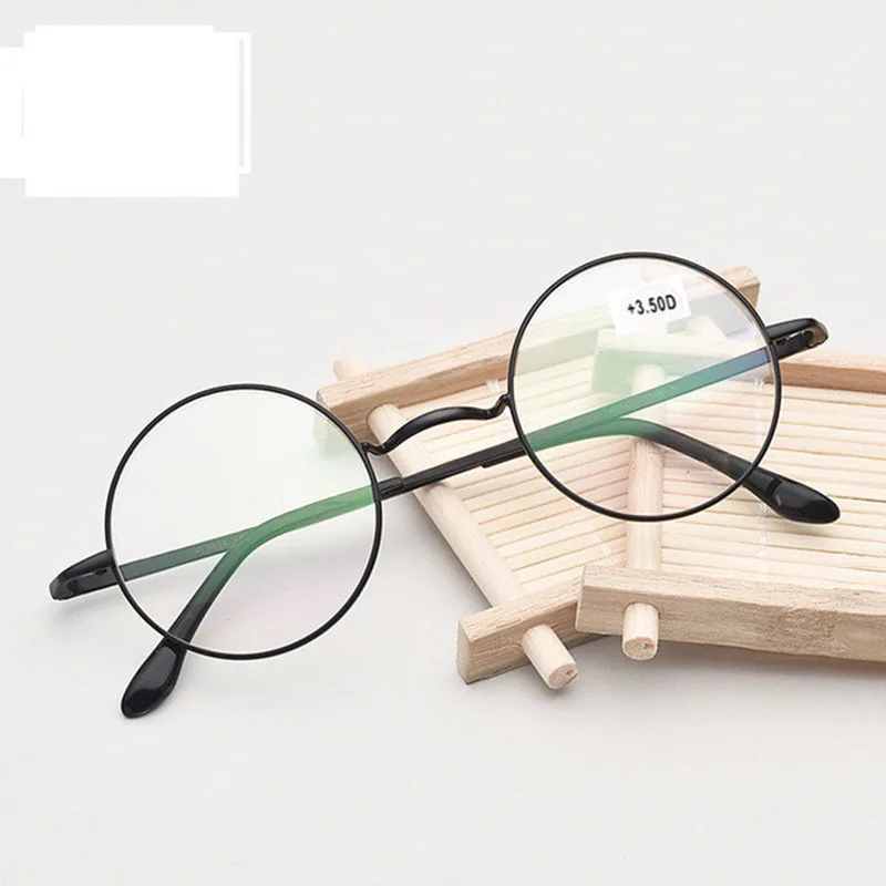Для мужчин Для женщин Стиль качество чистого титановые очки для чтения Новое поступление Мода Круглый полный обод классические очки для