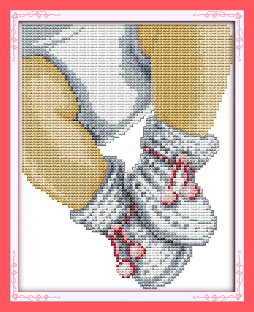 

Infantile cloth shoes cross stitch kit baby leg foot 14ct 11ct counted printed canvas embroidery DIY handmade needlework plus