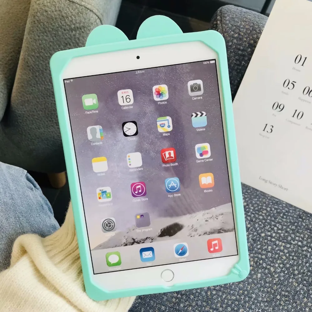 Милый чехол-Кролик для iPad 2/3/4 Air 1 2 Mini 1 2 3 4 Мягкая силиконовая задняя крышка для iPad Pro 9,7 10,5 планшет Funda+ ручка