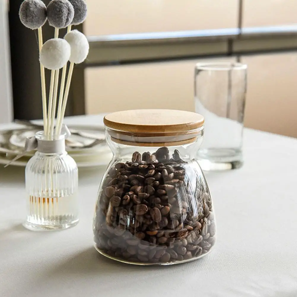 Glass Jars Mason Jar Transparent Storage Can Cork Stopper Bottle Glass Bottles Containers Sealed Tea Coffee Grains Storage Tank