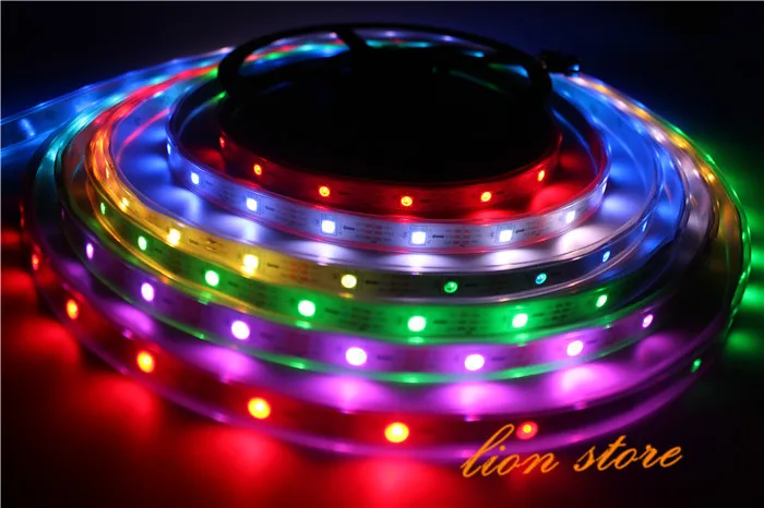 5 м 30 пикселей/м 150 5050 RGB SMD WS2811 IC встроенный WS2812B WS2812 белый PCB Адресный Цвет IP67 трубка
