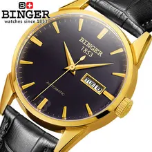 Оригинальный Горный Хрусталь Relojes Автоматические Мужчины Часы Повседневная Бингер Женева Кожаный Ремешок Часы Для Мужчин Наручные Часы Relogio Masculino