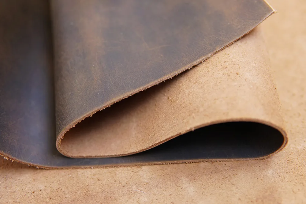 

QYHQ Yellow Brown Leather Square 2.0mm Thick DIY Cowhide Leather for Crafts/Tooling/Sewing/Hobby Workshop Handmade Supply