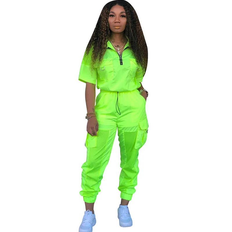 المرأة عارضة رياضية سستة بدوره إلى أسفل طوق البلوز بلوزات وسراويل بذلة رياضية الرياضية اثنين من قطعة وتتسابق مطابقة مجموعات