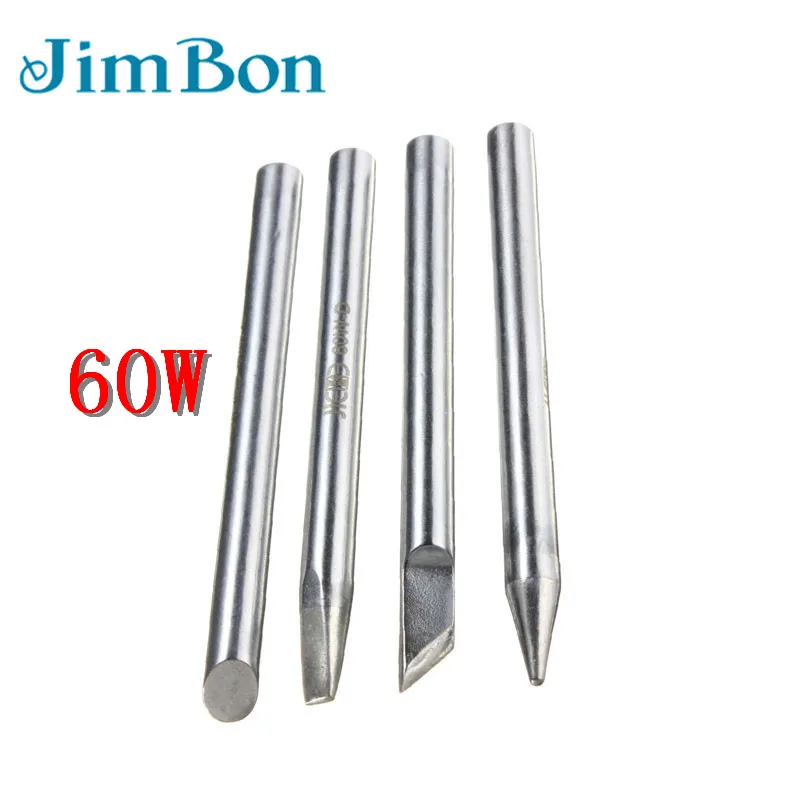 JimBon 1pc 60W Welding Iron Tips For Solder Head Soldering Handle For Soldering Rework Station 4 Shapes afbeelding