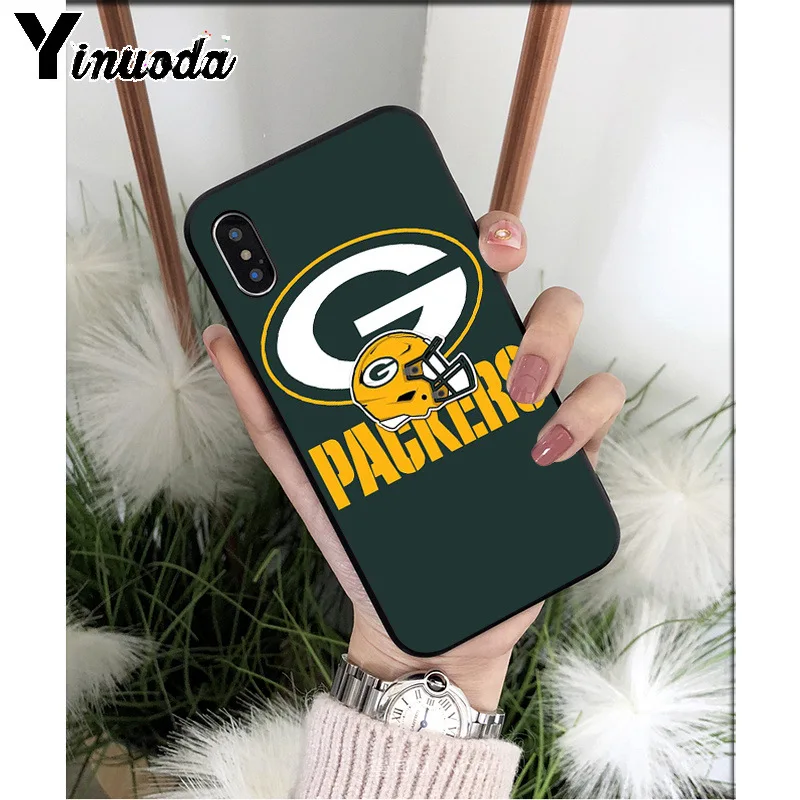 Yinuoda Green Bay Packers Мягкий силиконовый чехол для телефона из ТПУ для Apple iPhone 8 7 6 6S Plus X XS MAX 5 5S SE XR мобильных телефонов