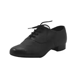 MSMAX MDM-2 кожа Современная обувь для мальчиков черный кружево до мягкие выполнять танцевальные туфли квадратный каблук латино