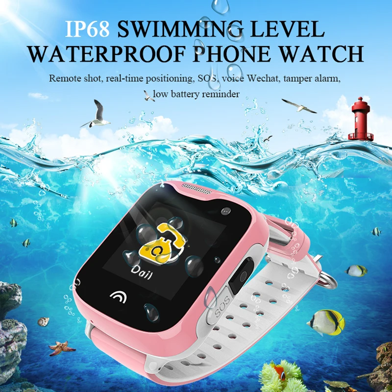

GPS LBS WIFI D7 Smart Children Watch Kid SIM Card SOS Call Camera Tracker Kids Alarm Clock Waterproof Smartband pk Q90 Y03