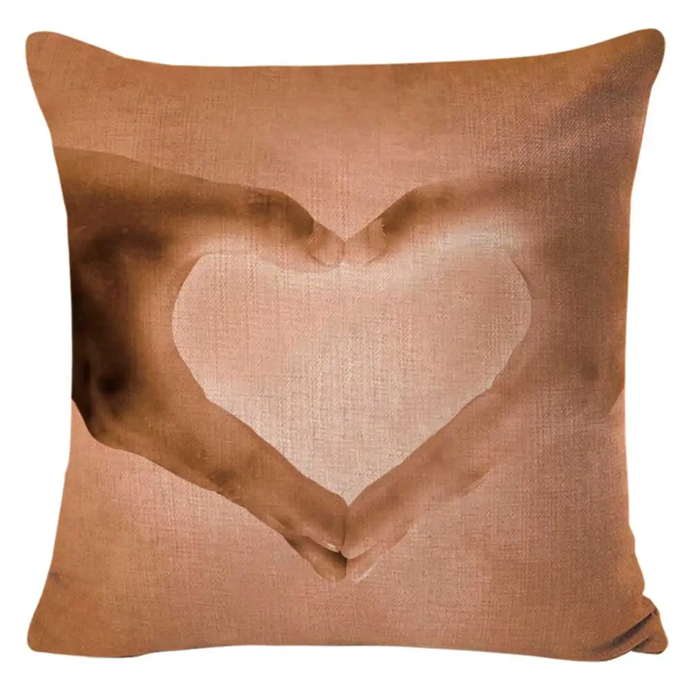 Чехол для подушки с надписью «Love Heart» для дивана, декоративная подушка для дома, чехол для подушки из хлопка и льна, чехол для подушки, Capa Almofada 45*45 см