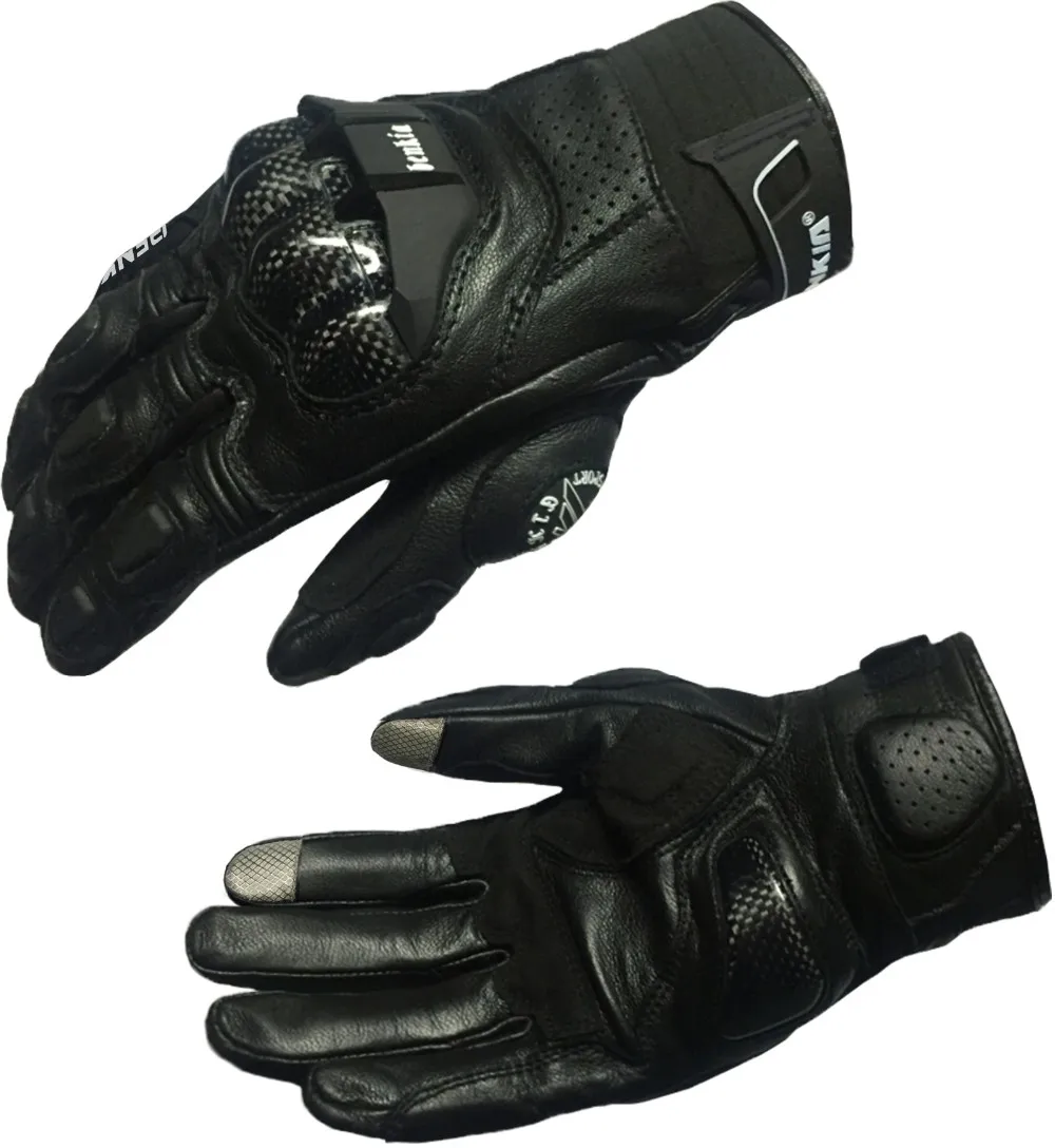 BENKIA мотоциклетные перчатки черные кожаные перчатки для мотокросса полный палец Сенсорный экран мото гоночный мотоцикл Guantes Luvas