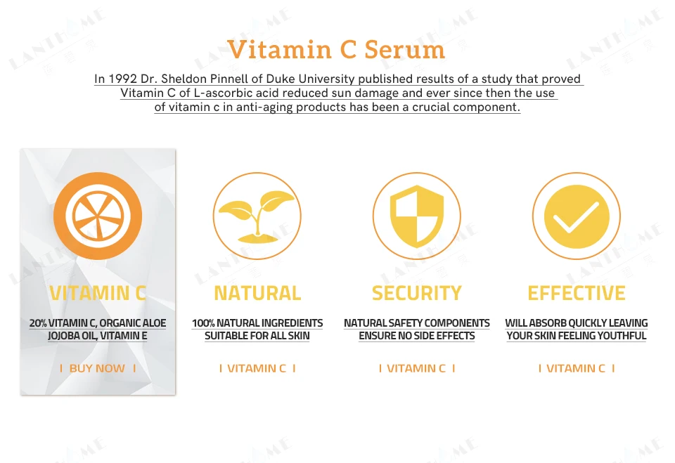 Витамин C сыворотка анти-морщин подтягивающая для лица Сыворотки с гиалуроновой кислотой Витамин Е отбеливающая эссенция против старения