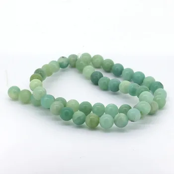 

8mm Genuine Natural Round Amazon Stone Loose Beads for DIY Jewel Making