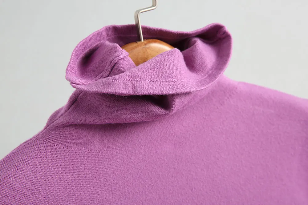 Осень 2019, Женские базовые пуловеры, водолазка с длинным рукавом, женский розовый свитер, вязаный женский белый свитер, Femme Pull Femme
